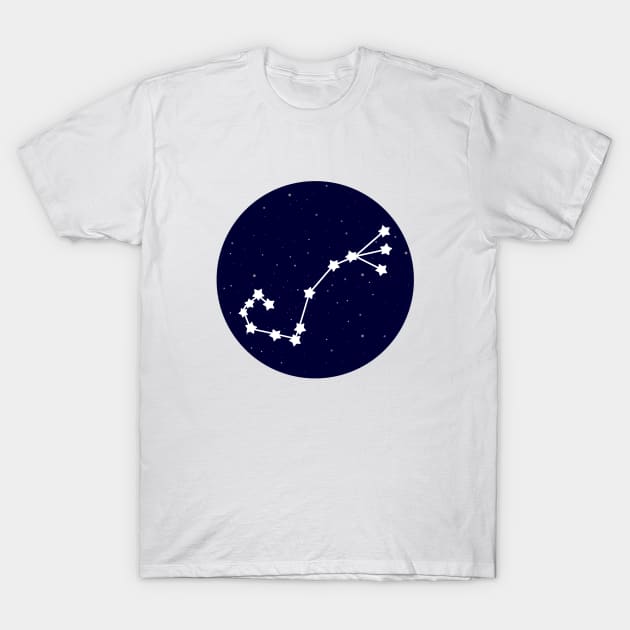 Scorpio Zodiac Constellation T-Shirt by lulubee